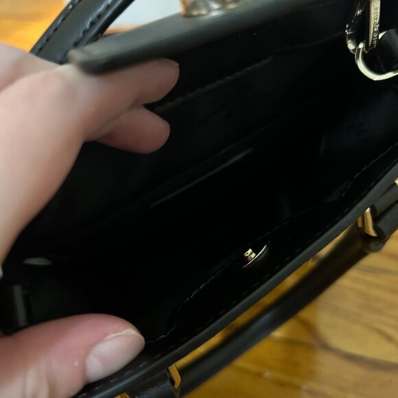 Kate Spade Black and Cream Spades Patterned Rectangle Small Crossbody Bag - Picture 5 of 6